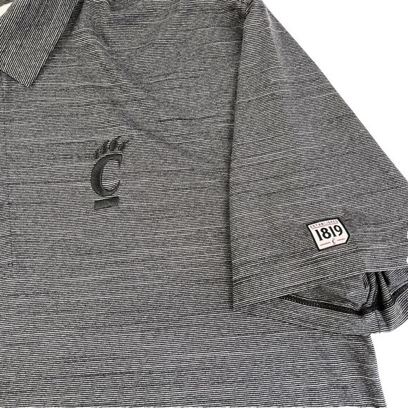 Mens Under Armour Cincinnati Bearcats Short Sleev Polo Shirt Size XL Charcoal - Picture 3 of 8